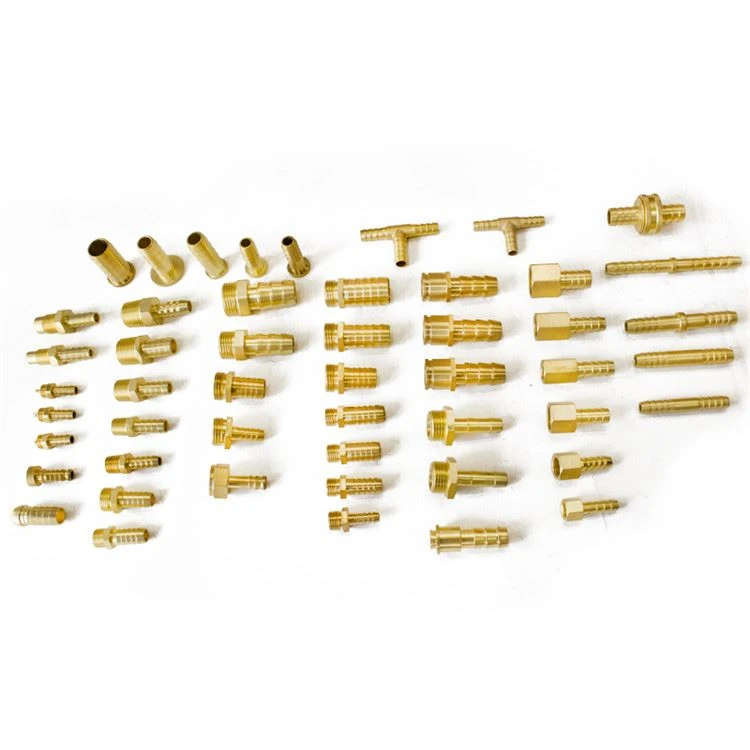 Quick Connector Brass Hexagonal Hose Barb Nozzle Fitting With Male Thread Adapter
